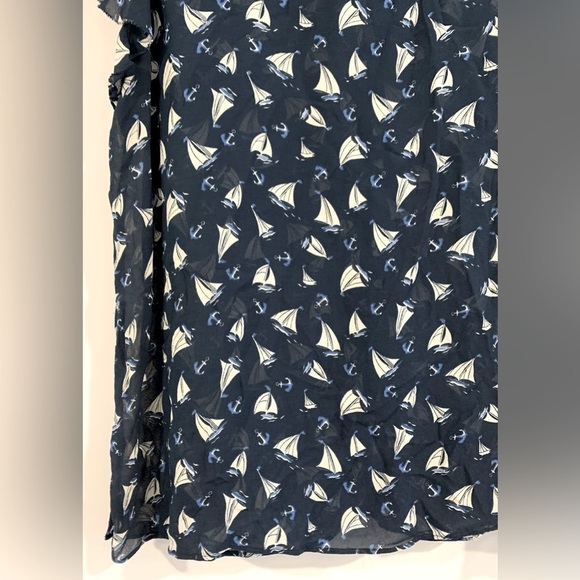 Excellent Condition, Polo Ralph Lauren, Sailboat/Anchor Ruffle Tank, Size Small - Picture 3 of 10